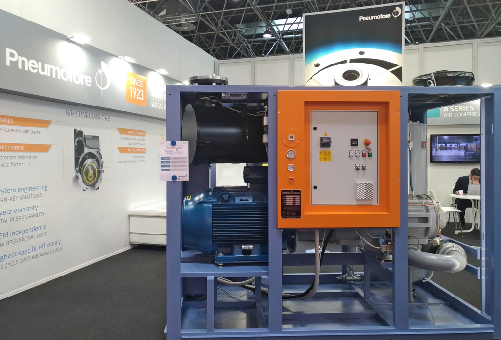 Pneumofore UV50 Vacuum Pump with Variable Speed Drive at Glasstec 2018